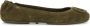 TORY BURCH Suede Ballet Flats Minnie Green Dames - Thumbnail 1