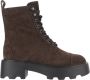 Tory Burch Suède Veterschoenen Enkellaarsjes Bruin - Thumbnail 1