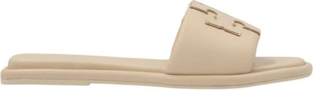 TORY BURCH Slides With Logo Beige Dames