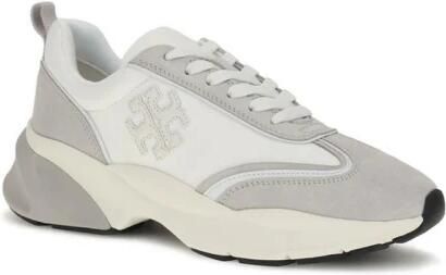 Tory Burch A delvormige Suède Sneakers met Logo Detail