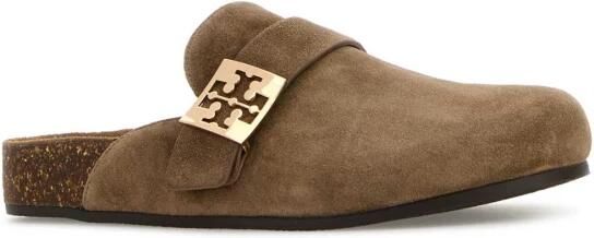 Tory Burch Beige Suède Mellow Pantoffels - Foto 5