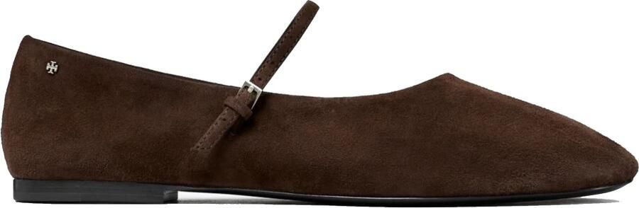 Tory Burch Bruine Suède Mary Jane Flats