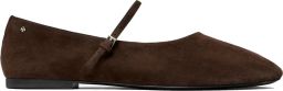 Tory Burch Bruine Suède Mary Jane Flats