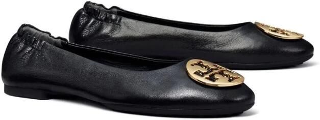 TORY BURCH Zwart Goud Ballerina's Elegant Platte Schoenen Black Dames
