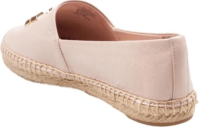 Tory Burch Roze leren espadrilles metalen T-plaat - Foto 2