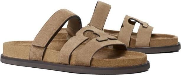 TORY BURCH Bruine Suède Slider Sandalen Brown Dames - Foto 5