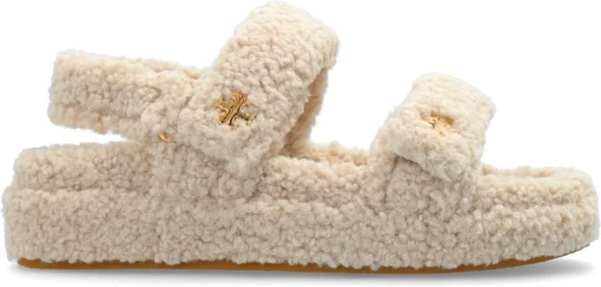 TORY BURCH Shearling Sport Sandalen in Beige Dames - Foto 3