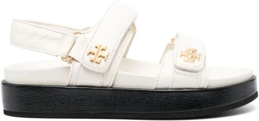 Tory Burch Witte Leren Sportsandalen Klittenbandsluiting - Foto 2