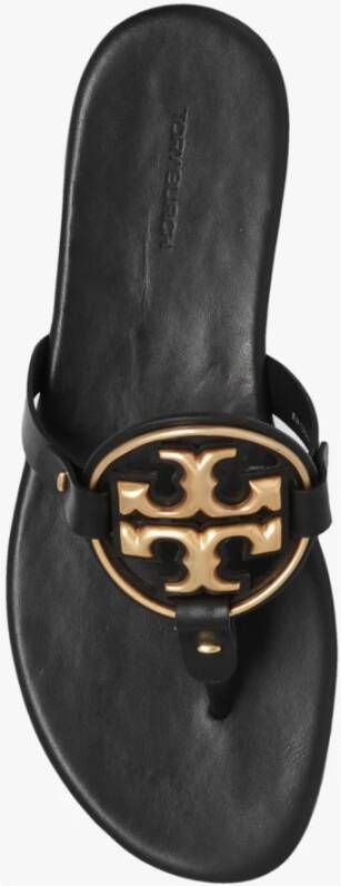 TORY BURCH Zwarte Leren Flip Flops voor Dames Zwart Dames - Foto 2