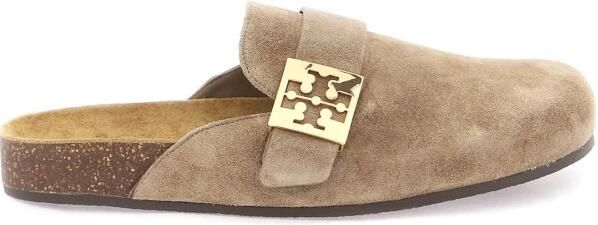 Tory Burch Beige Suède Mellow Pantoffels - Foto 4