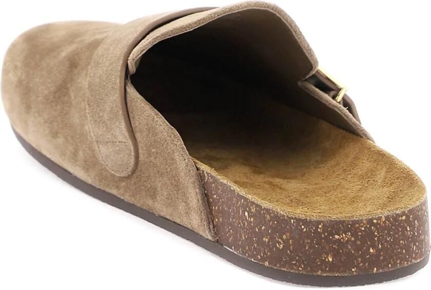 Tory Burch Beige Suède Mellow Pantoffels - Foto 2