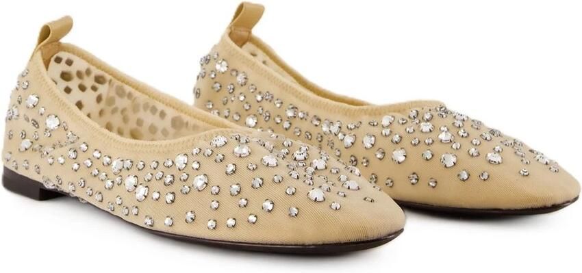 TORY BURCH Ballerina's met glinsterende kristallen Beige Dames