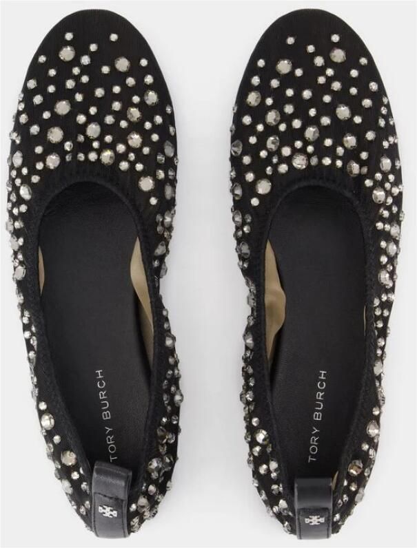 Tory Burch Nylon Kristallen Ballerina`s Instappers met Ronde Neus - Foto 2