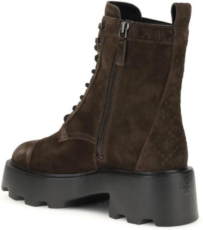 Tory Burch Suède Veterschoenen Enkellaarsjes Bruin - Foto 2
