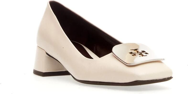 Tory Burch Witte Leren Square Toe Pumps - Foto 3