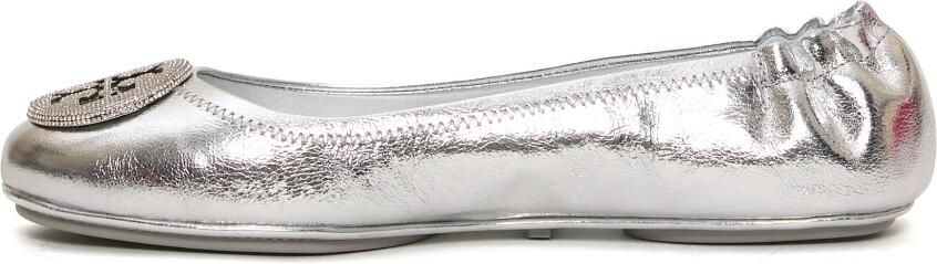 Tory Burch Zilveren Ballerina Schoenen Elegant Chic Design - Foto 2