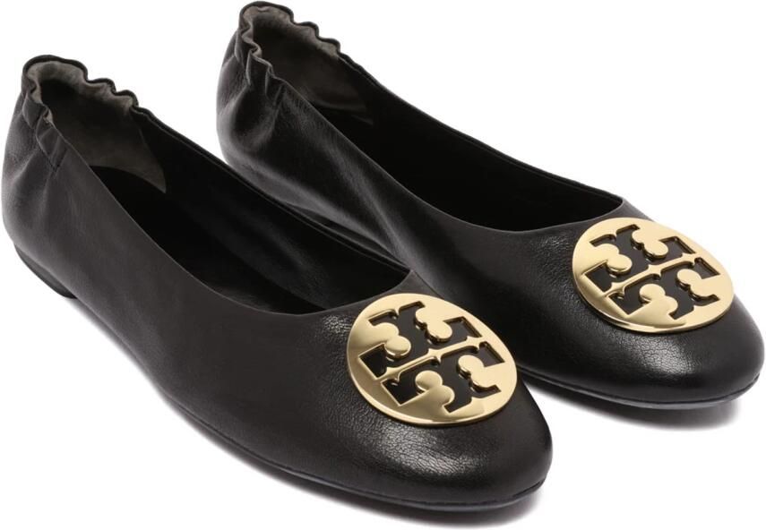 TORY BURCH Zwart Goud Ballerina's Elegant Platte Schoenen Black Dames