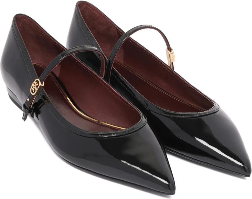 TORY BURCH Dubbele T-gesp Mary Jane Balletschoenen Black Dames