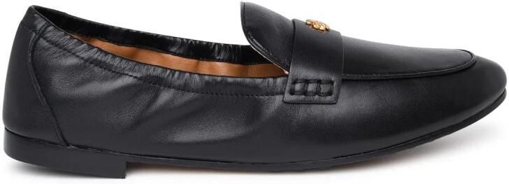 Tory Burch Zwarte Leren Ballerina Mocassin