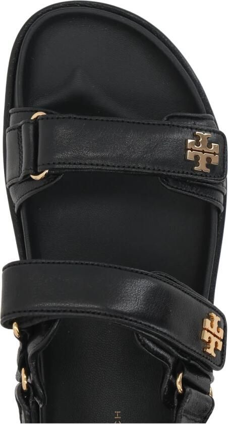 Tory Burch Zwarte Leren Platte Sandalen - Foto 2