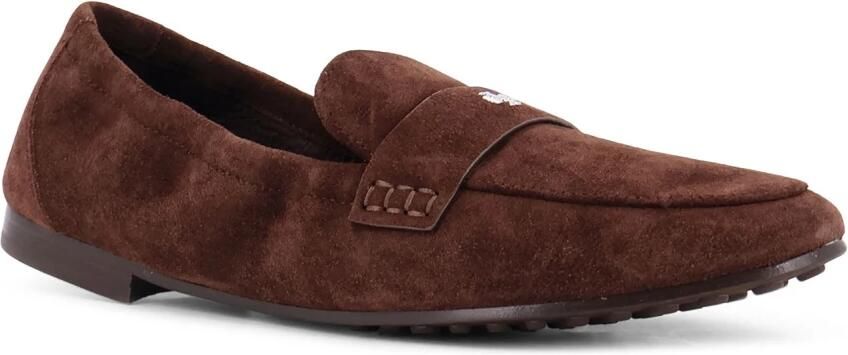 Tory Burch Zwarte platte schoenen met gegraveerd logo