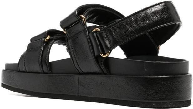 TORY BURCH Kira Sport Sandalen met Verstelbare Klittenbandsluitingen Black Dames