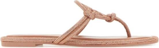 TORY BURCH Versierde Miller Thong Slippers Pink Dames