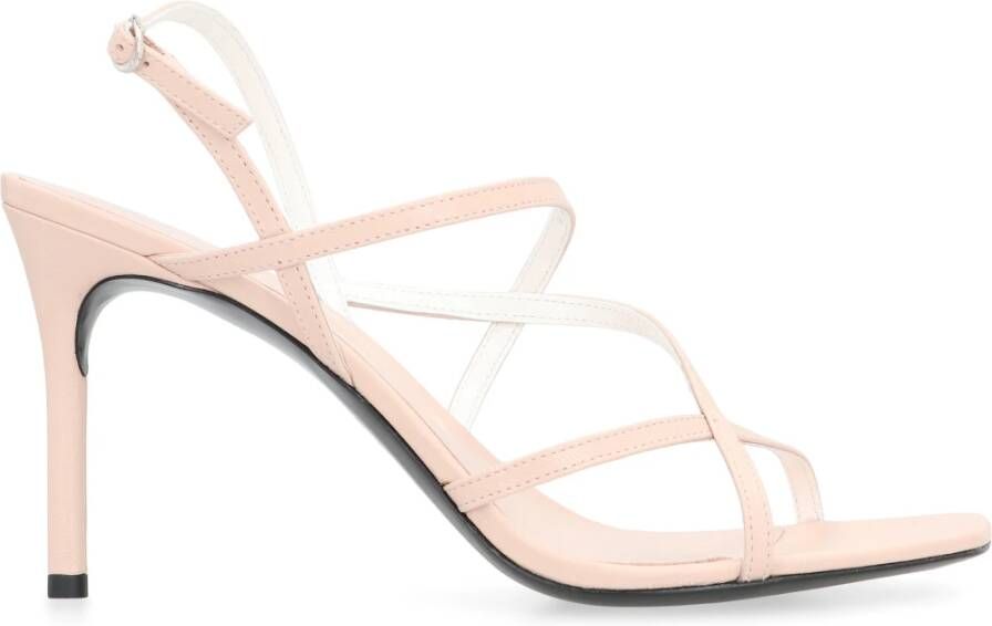 Tory Burch Verstelbare leren sandalen met vierkante neus