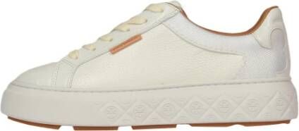 TORY BURCH Witte Leren Veterschoenen White Dames