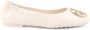 TORY BURCH Witte Leren Ballerina's Elegante Stijl Beige Dames - Thumbnail 1