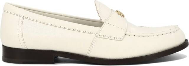 Tory Burch Witte Loafer Schoenen Elegante Stijl