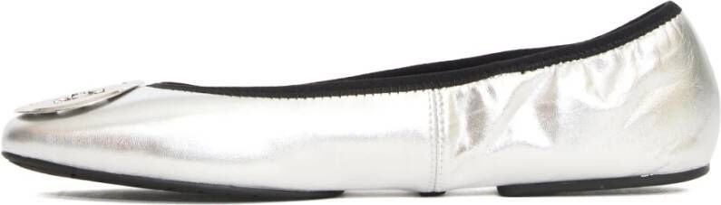 Tory Burch Zilveren Ballerina's Elegant Comfortabele Stijl