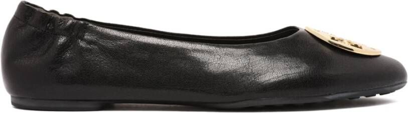 TORY BURCH Zwart Goud Ballerina's Elegant Platte Schoenen Black Dames