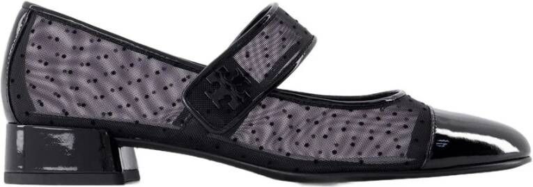 Tory Burch Zwarte Cap Toe Ballerina's Synthetische Schoenen