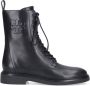 TORY BURCH Gestanst Logo Veterschoenen van Leer Black Dames - Thumbnail 1