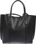 Tory Burch Zwarte leren boodschappentas met afneembare band - Thumbnail 1