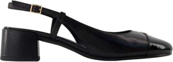 TORY BURCH Platte Cap-Toe Slingback Schoenen Black Dames