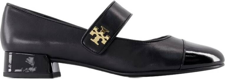 TORY BURCH Platte schoenen met dubbel T-motief Black Dames