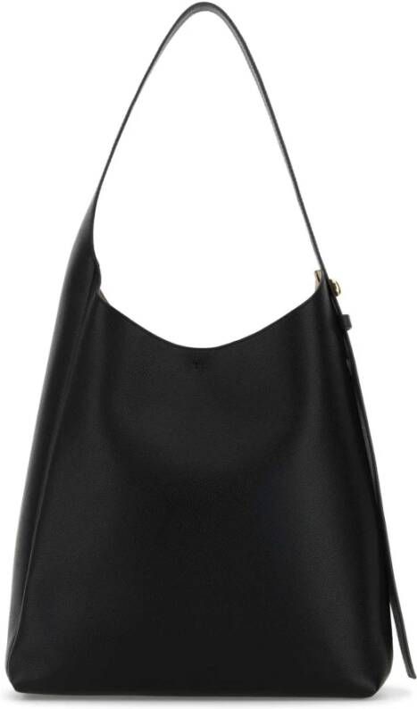 Tory Burch Zwarte leren Romy boodschappentas