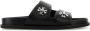 Tory Burch Zwarte Leren Sandalen Slippers - Thumbnail 1