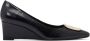 Tory Burch Zwarte Leren Sleehak Pumps - Thumbnail 1