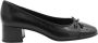 TORY BURCH Zwarte leren strikdetail middelhakpompen Black Dames - Thumbnail 1