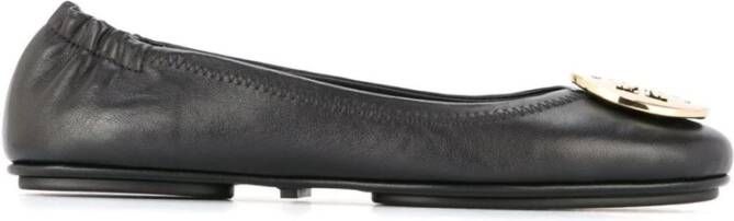 TORY BURCH Stijlvolle zwarte platte schoenen voor vrouwen Zwart Dames