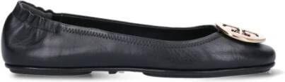 TORY BURCH Ballerinas Minnie Travel Ballet With Metal Logo in zwart