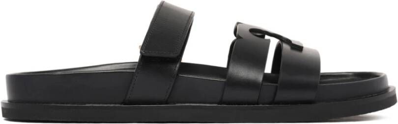 TORY BURCH Zwarte Leren Sandalen Elegant Chic Look Black Dames