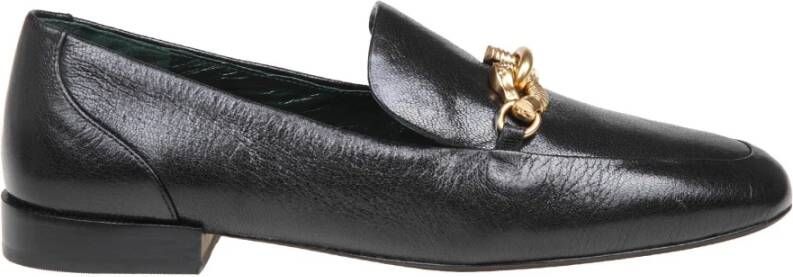 TORY BURCH Zwarte Gouden Loafer Schoenen voor Dames Black Dames