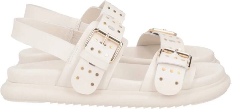 Tosca Blu Ivoor Sandalen met Borchia Detail