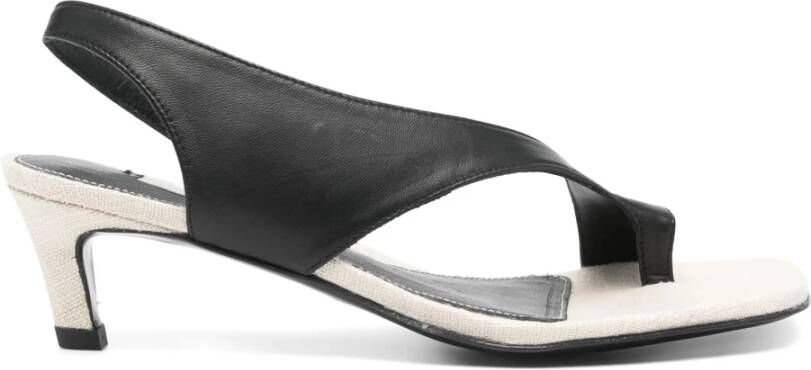 TotêMe Gehakte Leren Teenslipper Sandalen