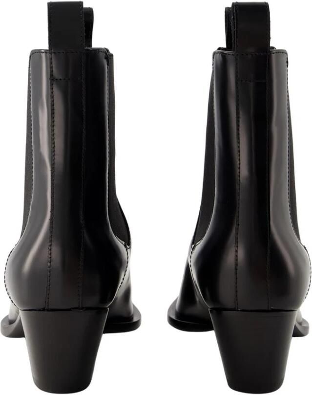 TotêMe Zwarte Leren City Enkellaarzen Black Dames - Foto 2