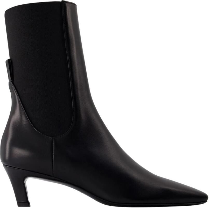 TOTEME Boots & laarzen The Mid Heel Boots Leather Black in zwart - Foto 2